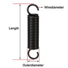 Spring Steel Expansion Extension Tension Spring Wire Dia 1 8mm   length 35 - 500mm
