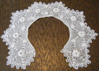 Antique Victorian 3 Lace Collars  Schiffli Crochet Irish Lace Hand Done