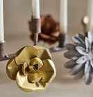 Anthropologie Metal Floral Hanukkah Low Menorah - Read - Sold Out