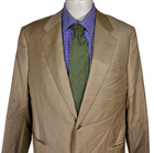 Adrian Jules Sport Coat Jacket Bespoke Beige 2 Button Lined Wool Men s 42r