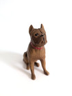 Vintage Ac Williams Cast Iron Sitting Boxer Bulldog Dog Coin Still Bank Euc