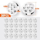 30 Pcs High Borosilicate Glass Screens For Pipes And Bowls  Clear