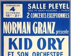 Kid Ory     Mega Rare Vintage Original Paris 1959 Jazz Concert Poster
