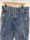 Vintage 80   s Chic Denim High Waisted Mom Jeans Pleated Blue Acid Wash Size 20
