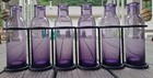 Propagation Station - Set Of 6 - 7  Purple Tinted Glass Bottles W  Metal Stand
