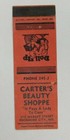 Carters Beauty Shoppe Doll Up  It Pays A Lady To Care Md Vintage Matchbook Cover