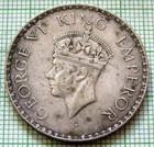 India British King George Vi 1941 One Rupee  0 500 Silver Bombay Mint Patina