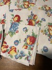 Vintage 1950   s Cloth Fruit Napkins Lot Of 9 Placemats 17   x19 5    Clean