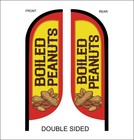 Boiled Peanuts Wide Swooper Feather Flag Banner Sign 9 Ft Tall On Pole