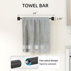 Matte Black Bathroom Accessories Set 4-pieces  Towel Racks For Bathroom 24inch T
