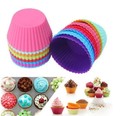 12 Silicone Cake   Muffin Cupcake Liners    reusable Baking Cups   Chocolate Molds