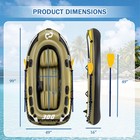 Inflatable Boat Fishing Raft Set For 2 Adult  1 Kid Heavy-duty Inflatable Dinghy
