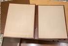 Vintage Scrapbooks 40s Embossed Gold Brown String - Covers Only Empty 2pc Lot