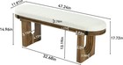 47 24  Solid Wood Entryway Bench With Upholstered  End Of Bed Bench For Bedroom