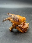 Yellow Canary Wren Bird In Nest Figurine Enamel   Rhinestone Trinket Box Paykoc