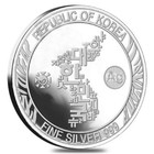 2018 Korean Tiger     1 Oz Pure Silver Medal In Capsule     South Korea Komsco