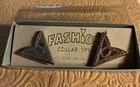 Vintage Horseshoe Silver Tone Collar Tips Cuffs Corners Western Set - New