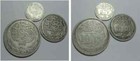 3 Coin Egypt Silver Type Set 1916 5 Piastres 10 Piastres   1917 2 Piastres Qirsh