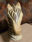 Paper Mache Zebra Head 6 5  Tall