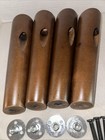 Vintage Mid-century Modern Wooden Tapered Furniture Legs 8 5    Set Of 4 Screws