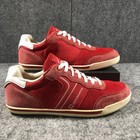 Alpine Swiss Liam Shoes Mens Size 7 Red Suede Mesh Low Top Casual Sneakers