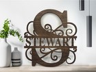 Wood Monogram Split Letter Craft Cutout Home Wall Decor Diy Custom Sign