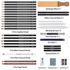 Drawing And Sketching Pencil Set For Artists Professional Art Kit 34 Pcs