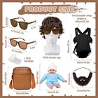 Movinpe Hangover Costume Halloween Accessories Set  Doll Baby Carrier Brown Wig
