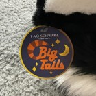Fao Schwarz Big Tails Skunk Plush Small Black White Stuffed Animal Toy New