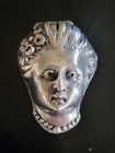 Antique Germany 800 Silver Victorian Ladies Head Pill   Poison   Trinket Box