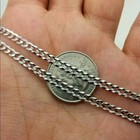 14k Solid White Gold Cuban Link Chain Necklace 2mm Men s Women 16 -30  Italy