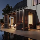 12x16 Ft 12 x10  Wall Mounted Sunroom Aluminum Solarium Enclosed Lean To Gazebo