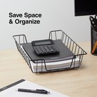 Staples Front Loading Letter Tray Black Steel 3 pack St10485-ccvs