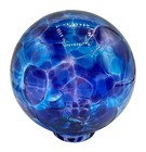 Signed The Glass Forge Vintage Handblown Studio Art Glass Float Blue Purple 2001