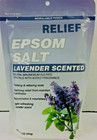 Relief Epsom Salt Lavender Scented Bath Salt Calming Relaxing Soak 16oz Lot Of 2