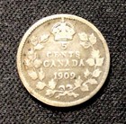 1909 Canada Silver  5 Cents  Enn Coins