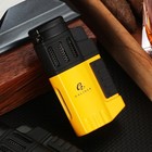 Galiner Cigar Lighter Punch Flame Windproof Refill Torch Jet Yellow W  Gift Box