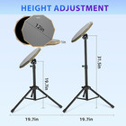 12 Inch Practice Drum Pad Kit With Stand Sticks Bag Double Sided Silent