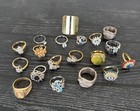 Vintage   Modern Ring Lot Of 18 Costume Jewelry Rings Bundle