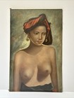 Antique Impressionist Painting Filipino Philippines Portrait Woman Female Model