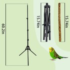 Kathson 28-60inches Height Adjustable Bird Perch  Pepperwood Parrot Perch Sta   