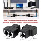 Rj45 Splitter Adapter 1 To 2 Ways Dual Female Port Cat6 5 7 Lan Ethernet Cable 