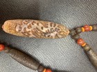 Tibetan Old Agate Dzi Dragon Beads Necklace W old Agate Dzi Dragon Bead Pendant
