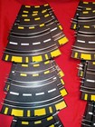 27 Piece Artin 1 43 Curved Yellow Dotted 2 Lane Slot Car Race Track M101-1a New 