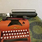     Vintage 50 s Heavy Steel Tom Thumb Children s Typewriter           Orange