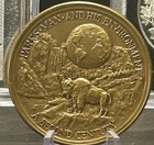 1972 Yellowstone Old Faithful Bronze Centennial Commemorative Medal