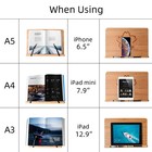 Bamboo Book Stand Cookbook Holder With 5 Adjustable Height 13 2 X 9 2