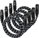 Ebxya Xlr Cable 6ft 4 Pack - Braided 3 Pin Balanced Male To Female Mic Cord     