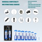2slots Usb Battery Charger Nimh nicd Li-ion Aa Aaa 18650 26650 21700 Led Display