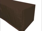 5  Ft  Fitted Polyester Table Cover Trade Show Booth Dj Event Tablecloth - Brown